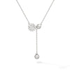 Women's Silver Necklace with Swedish Meteorite and CZ Diamonds