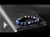 Men's Beaded Bracelet with Black Onyx and Blue Dumortierite