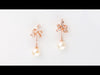 Women's Rose Gold Plated Earrings with Lily of the Valley