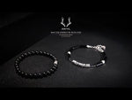 Men's Vajrayana Bracelet Set with Black Onyx Beads and Vajra Charm