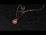 Women's Rose Gold Plated Sterling Silver Sphere Necklace with Meteorite