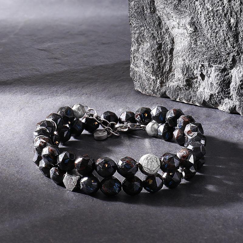 bracelet, couple, man, meteorite - AWNLJEWELS