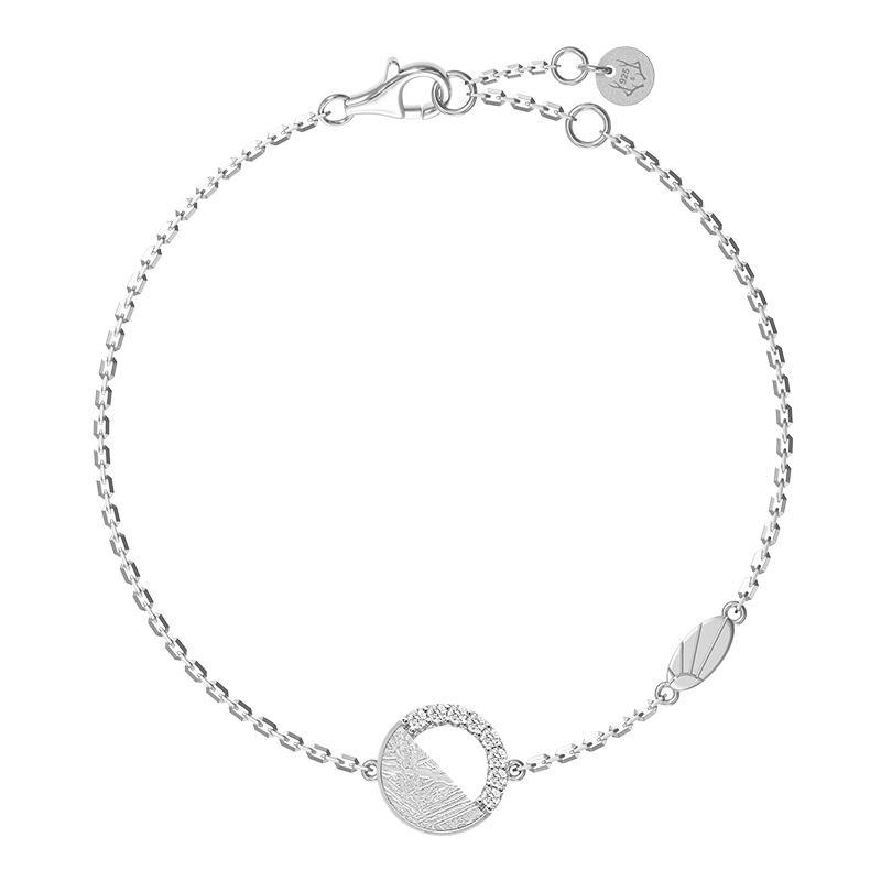 bracelet, for her, meteorite, starry night, sterling silver, woman - AWNLJEWELS