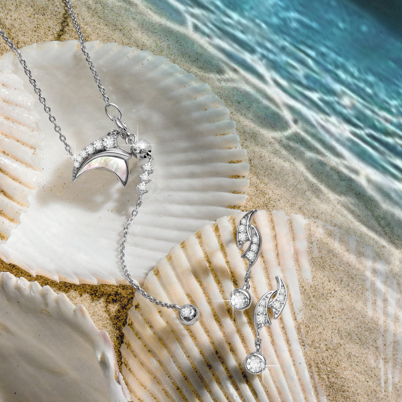 Women's Sterling Silver Earrings of Atlantis