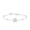 Women's White Gold Plated Sterling Silver Bracelet with North Star