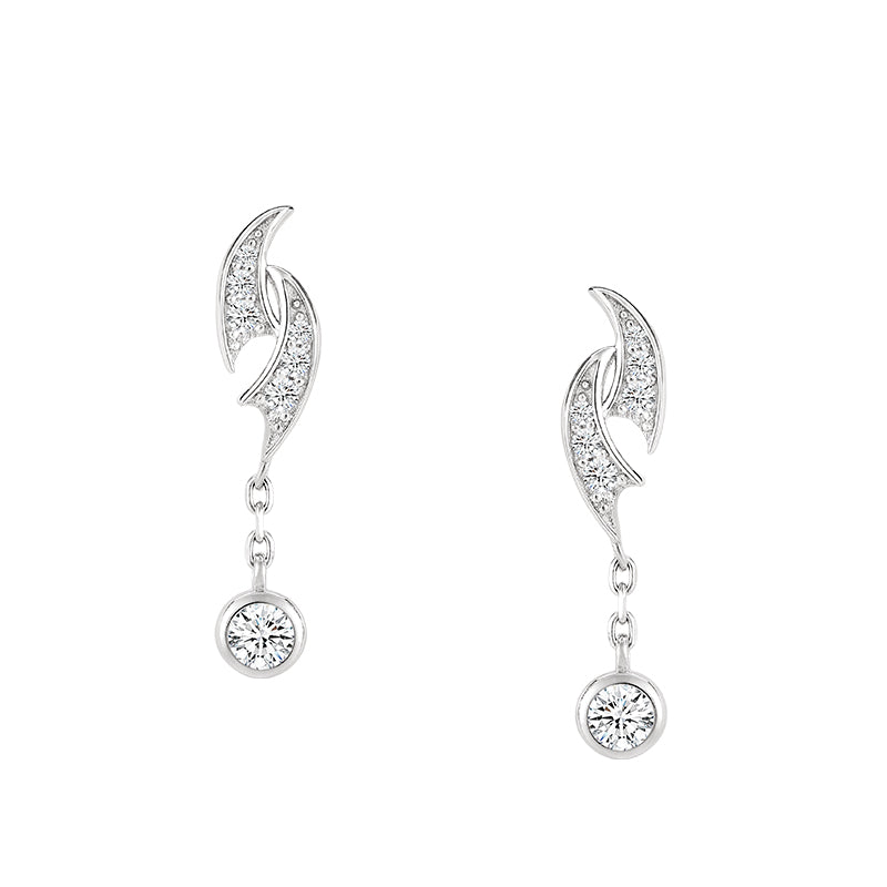 Women's Sterling Silver Earrings of Atlantis