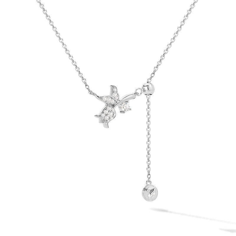 Women's Sterling Silver Necklace of Lily of the Valley