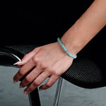 Women's Double Chain Bracelet of Luck with Peruvian Amazonite