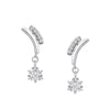 Women's Earrings of Santa Sleigh with Snowflake