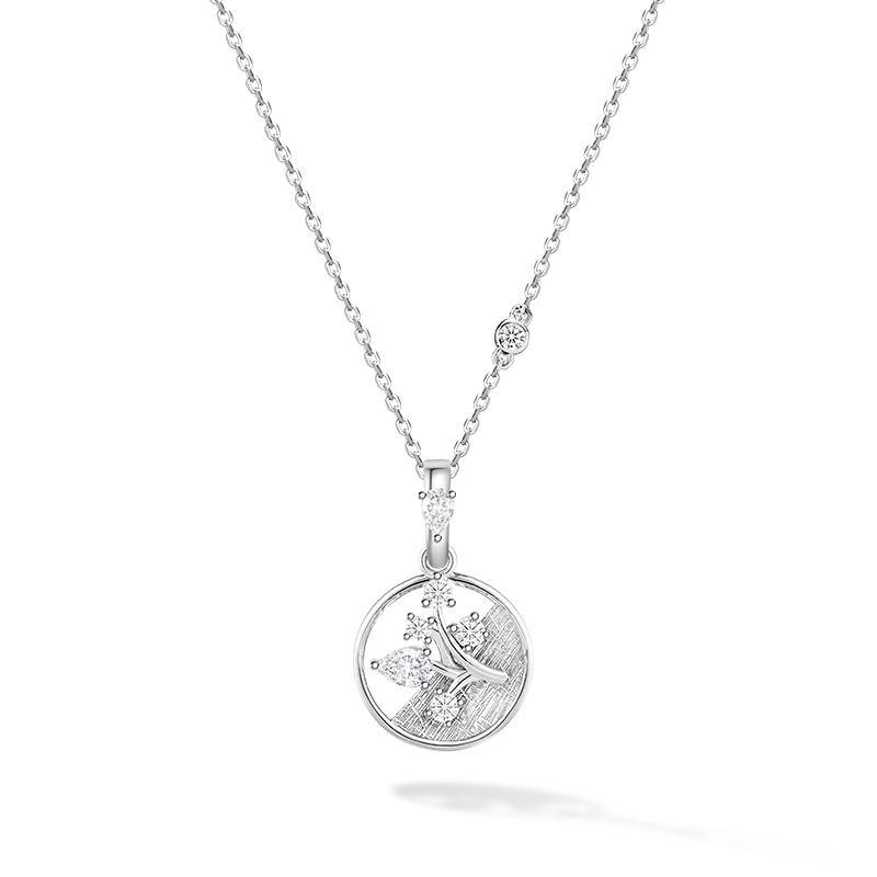 for her, meteorite, necklace, sterling silver, Tree of life, woman - AWNLJEWELS