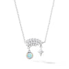 Women's Necklace of Rainbow with Opal